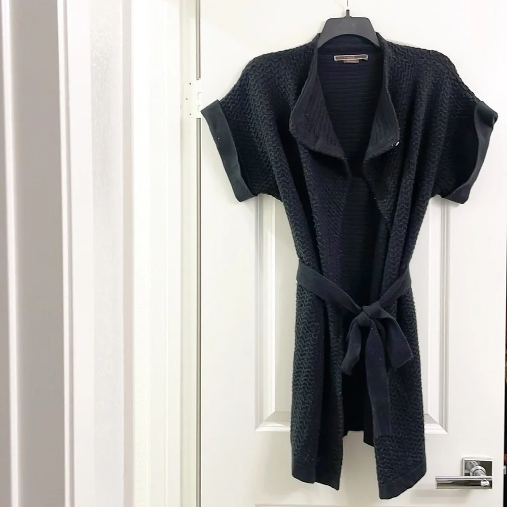 To The Max black knit tunic cardigan